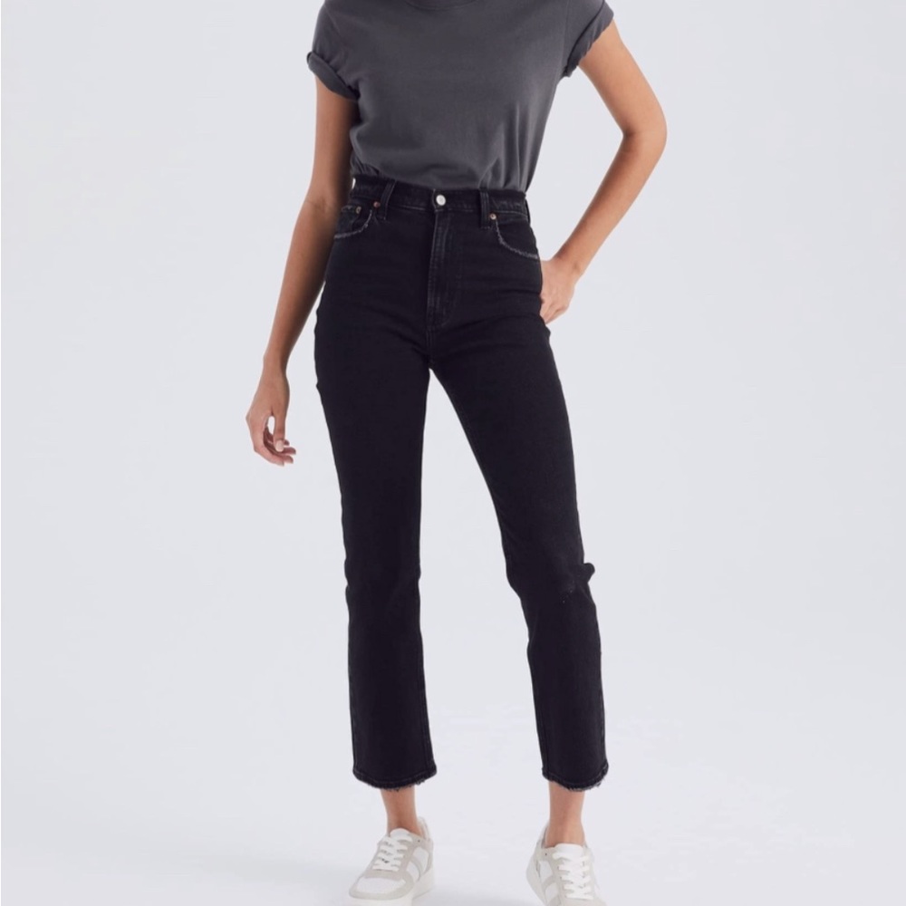A&F the ankle straight ultra high rise jeans